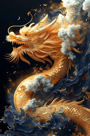 黄金龍(挑戦・飛躍・成功) iPad/Androidタブレット待受け